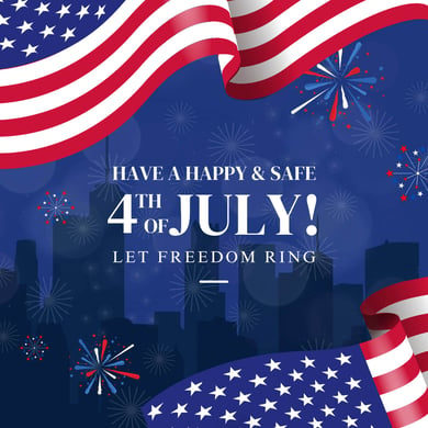 4th of july messages and social posts - instagram image - happy and safe fourth