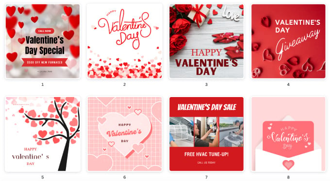 free valentine's day social media images for home service businesses
