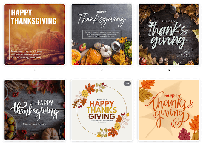 happy thanksgiving messages for clients - instagram graphics 