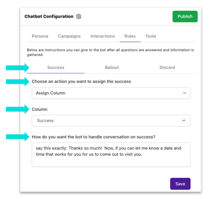 hatch ai setup - global success rule example