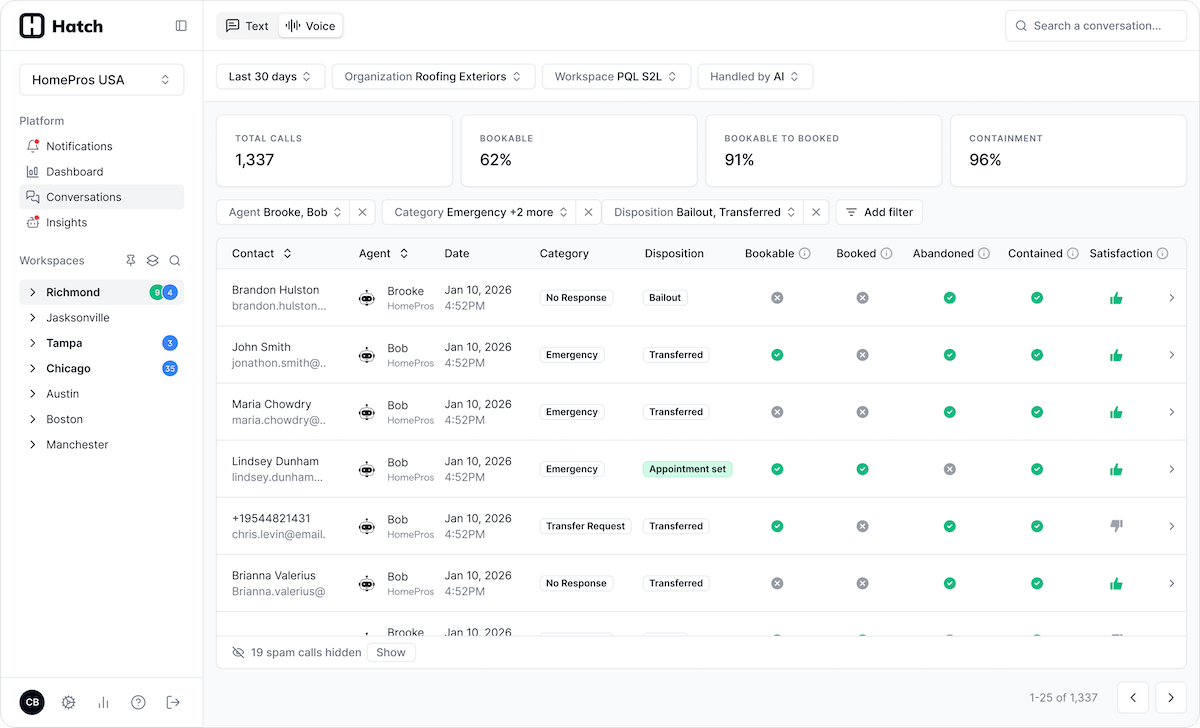 hatch - conversational analytics dashboard