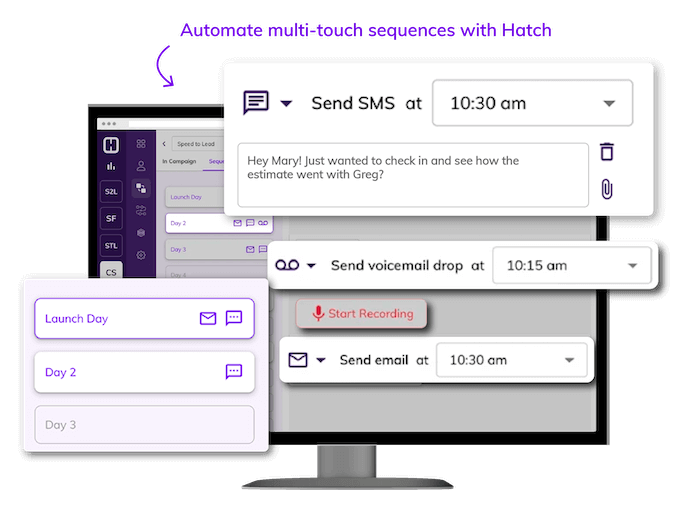 hatch enables automated text sequences