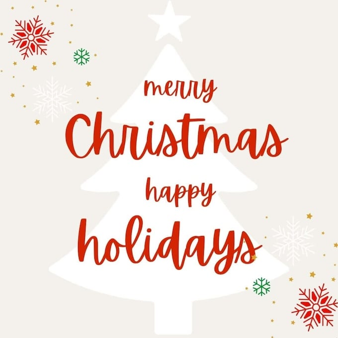 merry christmas happy holidays graphic