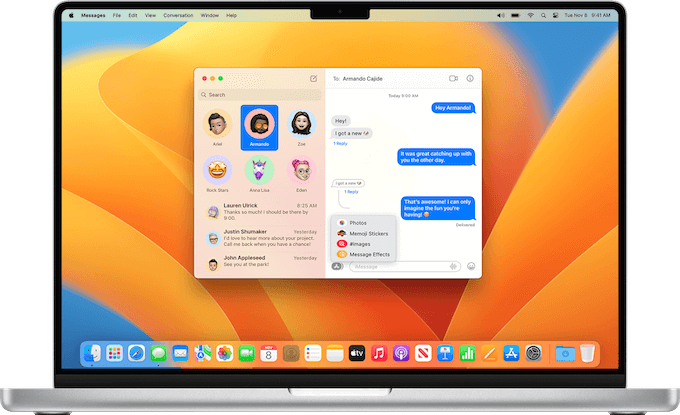 how to send a text message from a computer - mac messages
