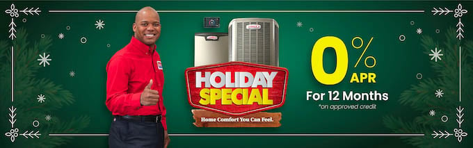 hvac holiday marketing ideas - 0% apr for 12 months