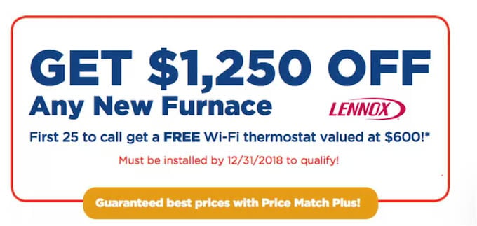 hvac holiday marketing ideas - wifi thermostat with new furnace