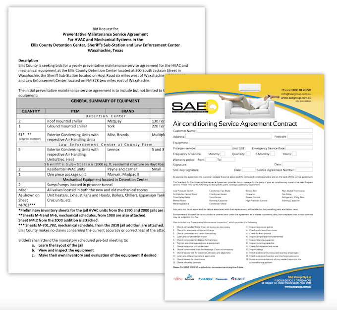 free hvac preventative maintenance contract templates - sampletemplates service agreement example