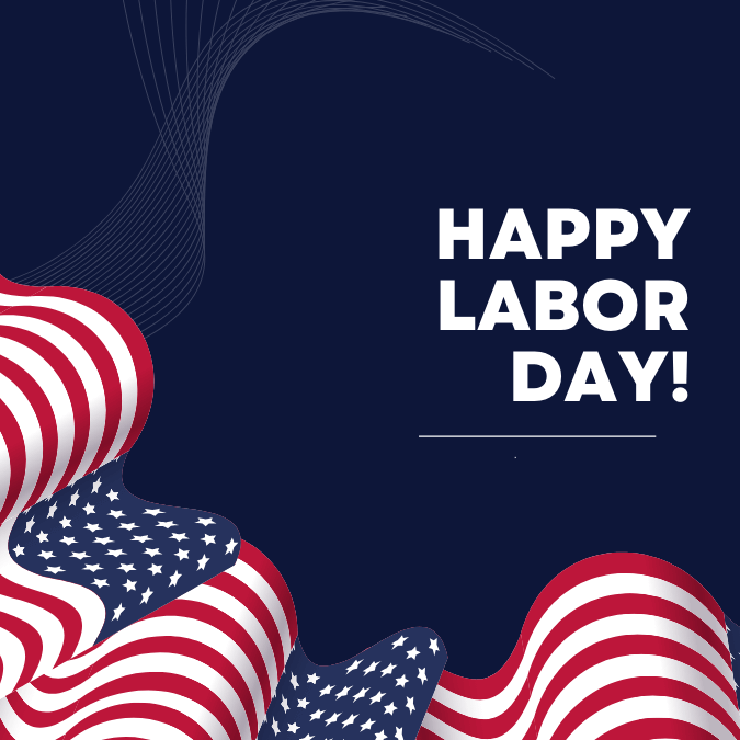 labor day message templates and graphics - happy labor day with flag