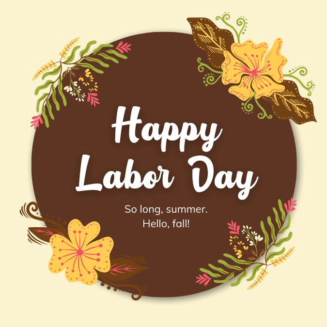 happy labor day message templates - free social media graphic