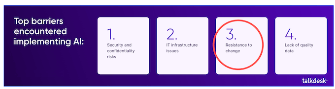 top four barriers when implementing ai