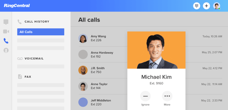 making a call ringcentral