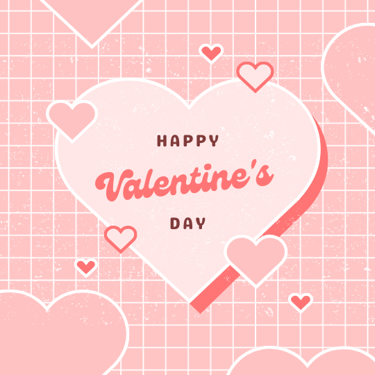 valentine's day marketing graphics and templates - retro example